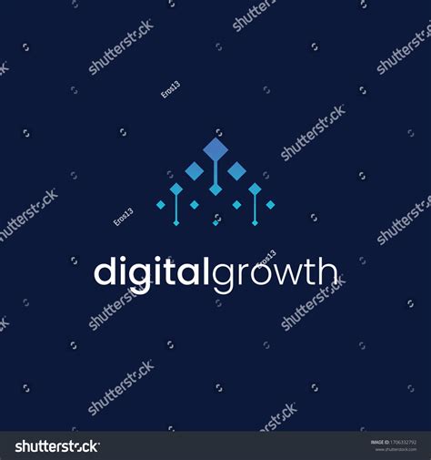 Logo Design Modern Advanced Digital Growth Stock Vector (Royalty Free