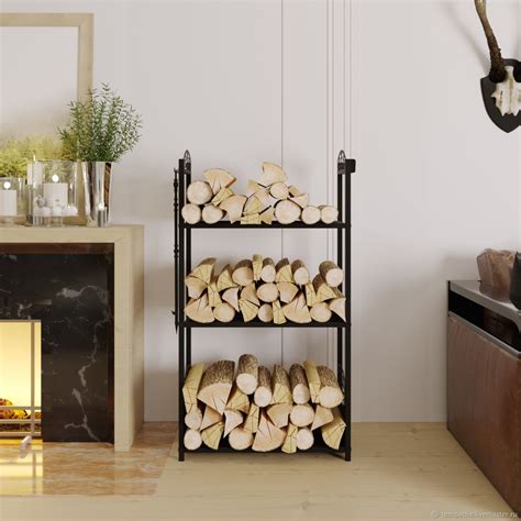 Дровница "Лофт Стандарт" 70х120х40 черная на заказ в интернет-магазине ...