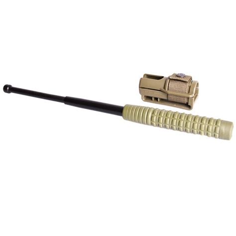 Телескопична стоманена палка за самозащита, 40 см, 3 секции, черна ...