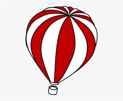 Hot Air Balloon Clip Art Outline Red Hot Air Balloon Clipart