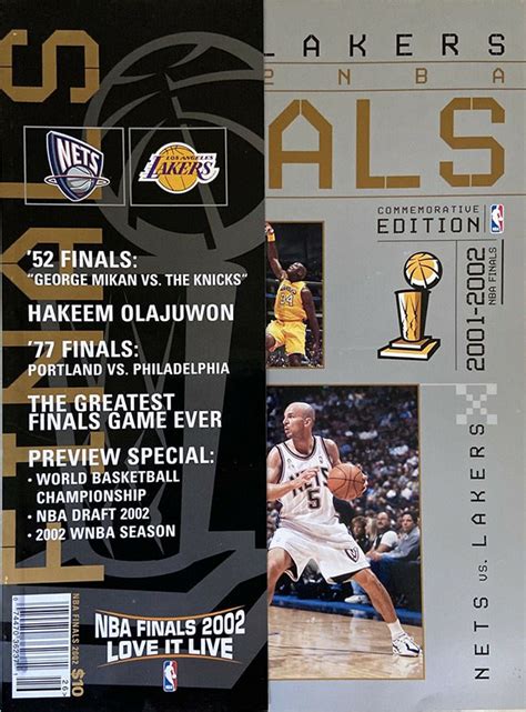 Nba Program 2002 Nba Finals Los Angeles Lakers Vs New Jersey Nets