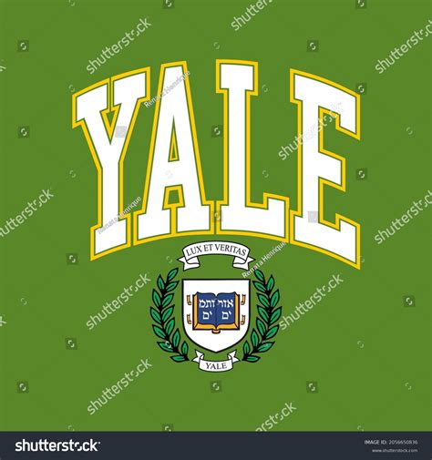 Yale Draw Text Sublimation Design Vector Stock Vector Royalty Free