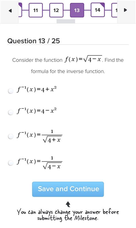 Solved Consider The Function F X Square Root 4 X Find