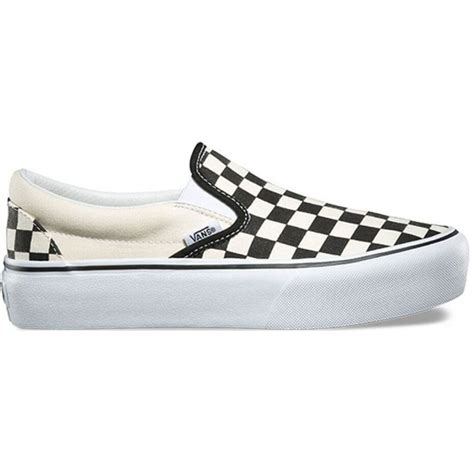 Слипоны Vans Classic Slip-On Checkerboard Platform бежевые купить в ...