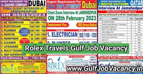 Gulf Vacancy Rolex Travels Interviews