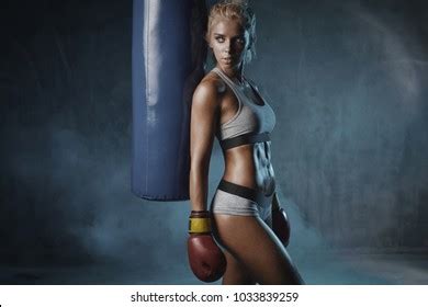 Portrait Sexy Hot Blonde Boxer Woman Stock Photo Shutterstock