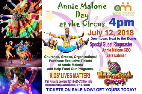 Universoul Circus Schedule 2025 - Karol Martita