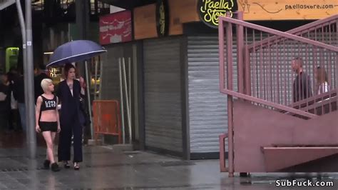 Blonde Spinner Humiliated In Public