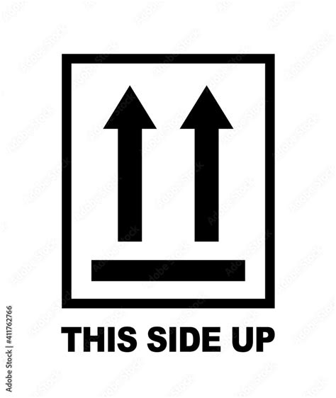 This side up symbol in frame. Vector Stock Vector | Adobe Stock