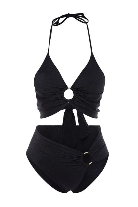 Trendyolmilla Siyah Bralet Aksesuarlı Yüksek Bel Bikini Takımı TBESS23BT00073 Fiyatı Yorumları