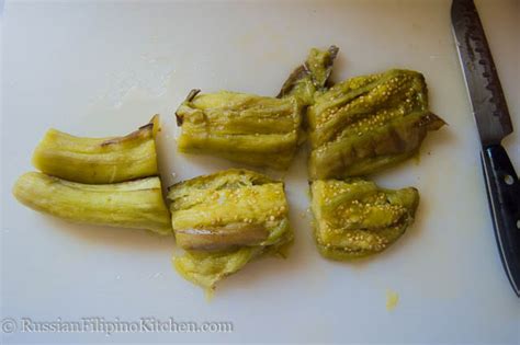 Ensaladang Talong Filipino Style Roasted Eggplant Salad Russian