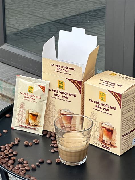 Hộp 10 Gói Cà Phê Muối Huế Hoà Tan Cố Đô - Gu Vừa (180g) | Cà phê CỐ ĐÔ