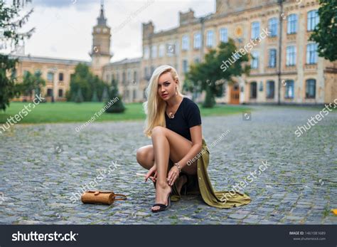 Beautiful Blonde Girl Dress Perfect Legs Stock Photo 1461081689 Shutterstock