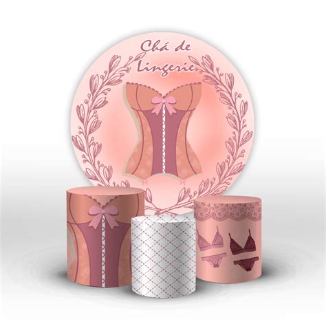Kit Painel E Trio De Cilindro Ch De Lingerie Tecido Sublimado C El Stico Shopee Brasil