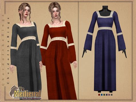 The Sims Resource Ye Medieval Dress No03