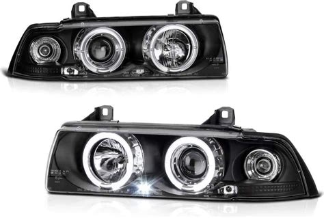 Amazon ZMAUTOPARTS For BMW E36 3Series 2Dr Halo LED Projector