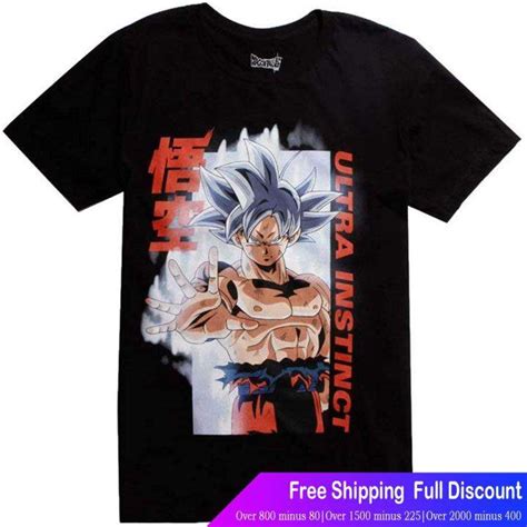 ดรากอนบอลเสอยดแขนสน Hot Topic Dragon Ball Super Goku Ultra Instinct T Shirt Exclusive