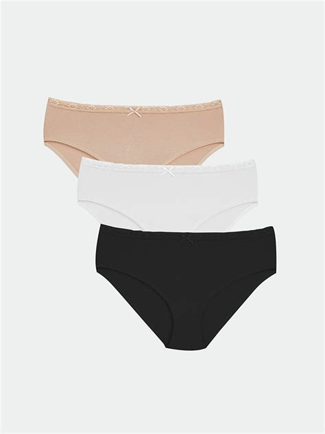 LCW DREAM Bikini gaćice sa čipkastim detaljima Pakovanje od 3 komada W50672Z8 D0P LC Waikiki