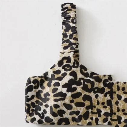 Leopard Print Bikini Set Womens High Waisted Swimwear On Luulla