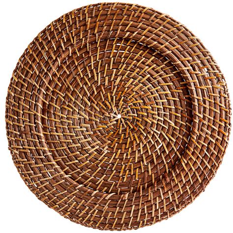 Acopa 13 Round Auburn Rattan Charger Plate 12pack