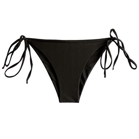 BOLD BIKINI Quần bơi màu đen dáng tam giác cột dây hai bên hông BigBuy bigbuy vn