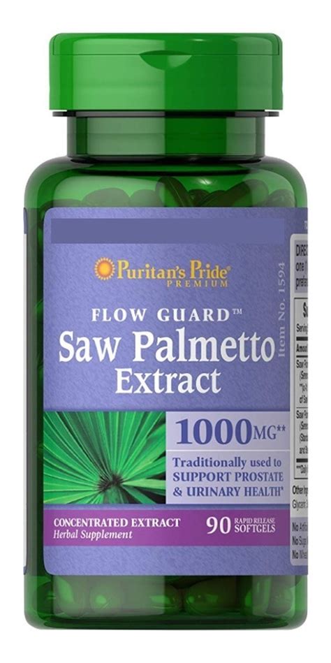 Saw Palmetto Extrato 1000mg 90 Caps Puritans Pride Mercado Livre