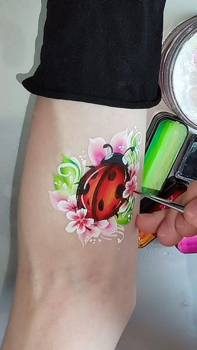 аквагрим "божья коровка" 🐞🏵️ #аквагрим #facepaint #faceart - YouTube