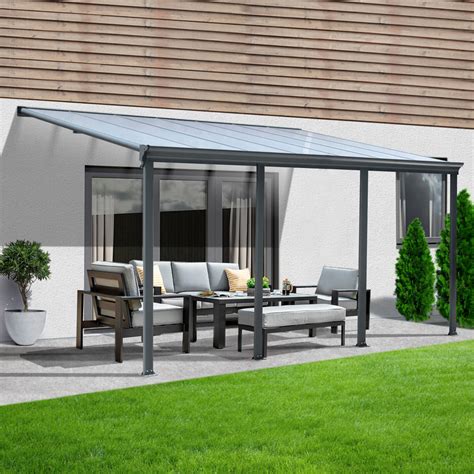 Home Deluxe Terrassenüberdachung Solis 618 X 303 X 226 278 Cm Grau Norma24