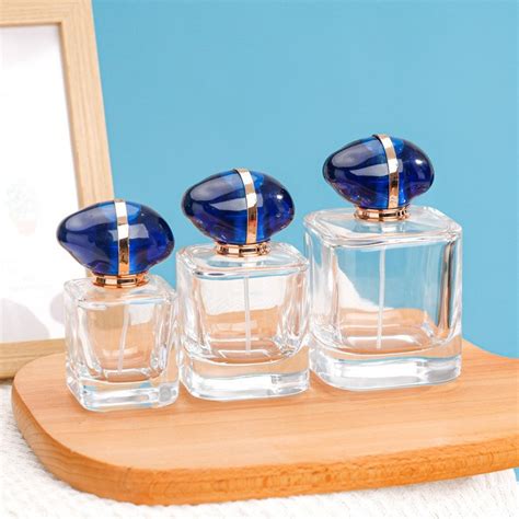 Transparent Cube Sprayer Fragrance Bottle 30ml 50ml 100ml Refillable