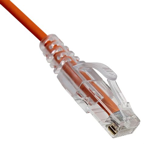 Slim Cat A Orange Copper Ethernet Cable Gbit Ft