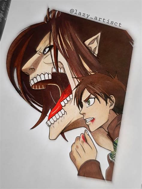 Attack On Titan Anime Colored Drawing Draw Something Colorful Drawings