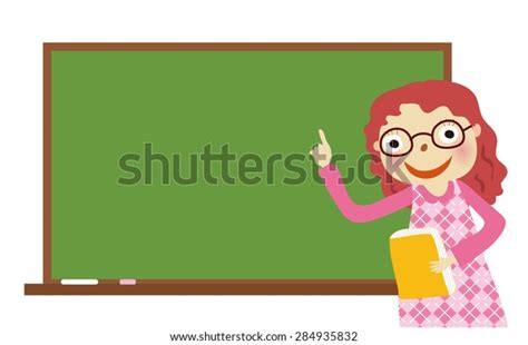 Teacher Front Chalkboard Copy Space Your Stock Vector Royalty Free 284935832 Shutterstock