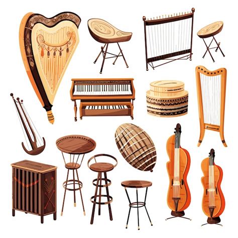Premium Vector Musicalinstrumentsset