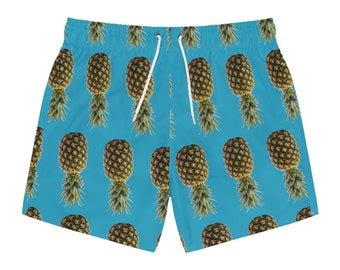 Upside Down Pineapple Swim Trunks Etsy