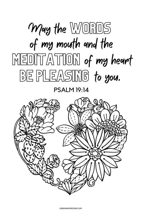 Psalm Free Bible Verse Coloring Page