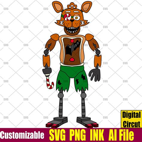 Gingerbread Foxy Nights At Freddys Svg Gingerbread Nights C Inspire