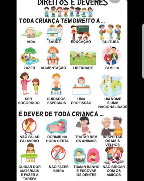Direitos E Deveres Da Criança Para Imprimir - direitos e deveres da criança e do Adolescente.