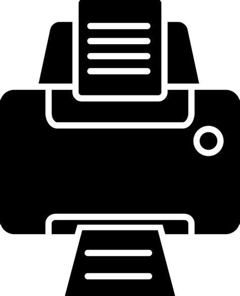 Isolated Black and White printer icon. 24281260 Vector Art at Vecteezy