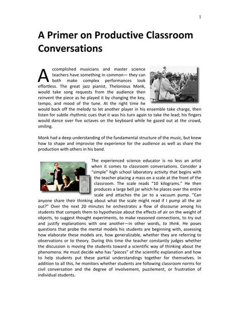 PDF Primer On Classroom Discourse DOKUMEN TIPS