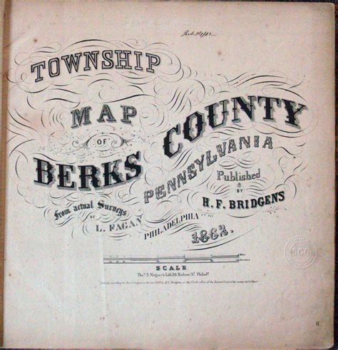 Township Map of Berks County, Pennsylvania - 1862 - High Ridge Books, Inc.
