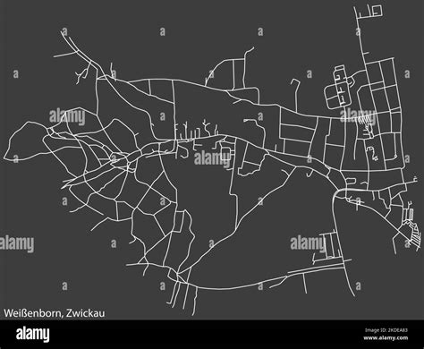 Street Roads Map Of The Weissenborn District Zwickau Stock Vector