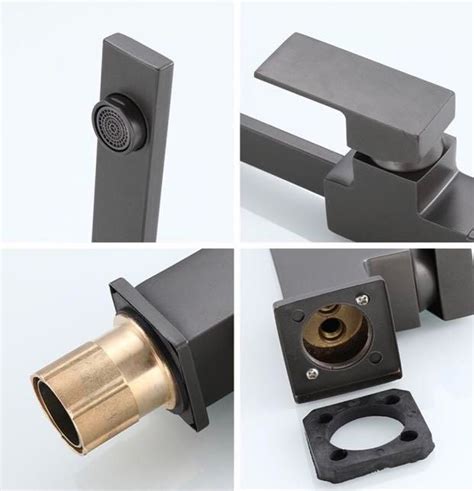 Gunmetal Grey Kitchen Mixer Hot And Cold Tap Furniture Home Living Bathroom Kitchen