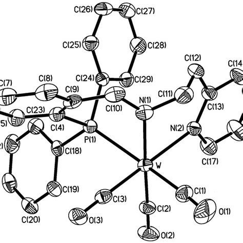 Molecular Structure Of W CO 4 H 2 PNN Thermal Ellipsoids Are Drawn