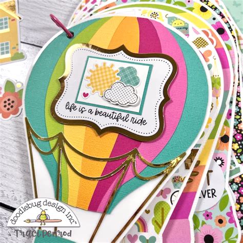 Doodlebug Design Inc Blog HELLO AGAIN HOT AIR BALLOON MINI ALBUM With Traci