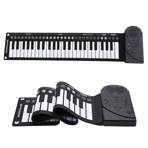 Port Til Flex Vel Silicone Roll Up Piano 49 Chaves Teclado Macio Eletr