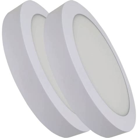 LED ATOMANT Lot De 2 Plafonnier LED Surface Rond 220mm 20W Couleur