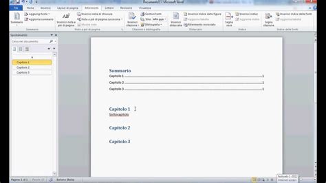 Come Creare Un Indice Automatico In Word