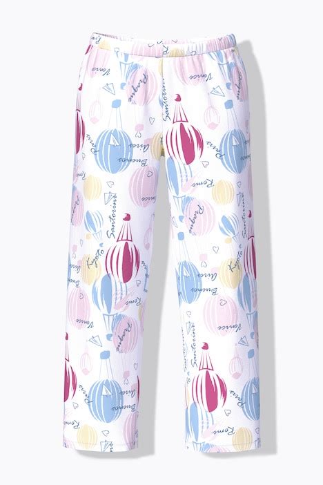 Hot Air Balloon Two Piece Pajama Set Light Blue Ulla Popken