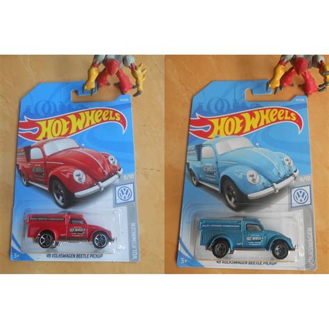 Jual Volkswagen Beetle Pickup Vw Red Merah Blue Biru Beetle Bug Pick Up Hot Wheels