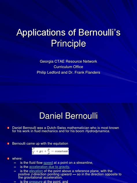 Pdf Applications Of Bernoullis Principle Dokumen Tips